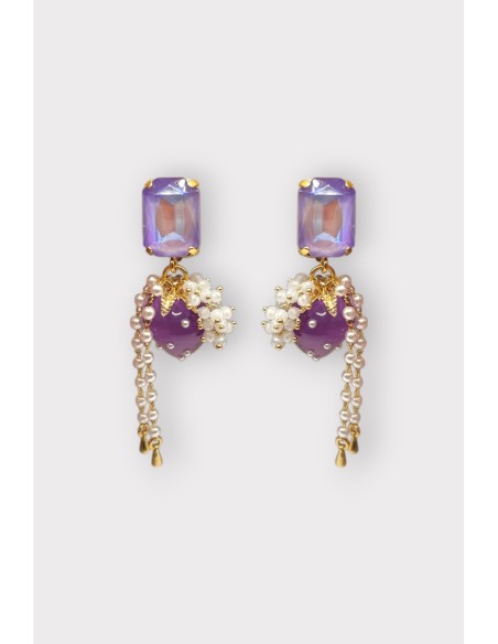 Boucles d'oreilles FRAISE STRASS