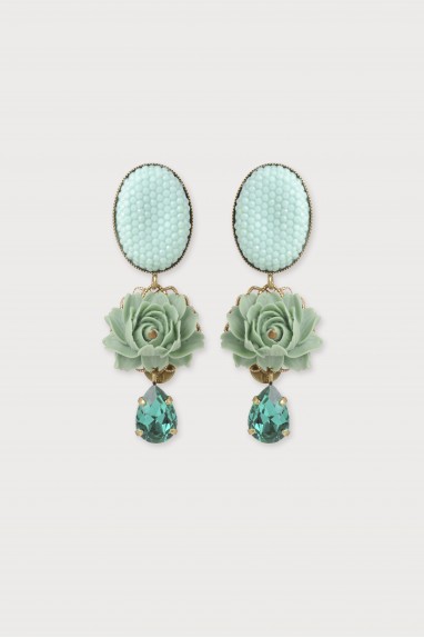 Boucles d'oreilles diva saumon gris 2