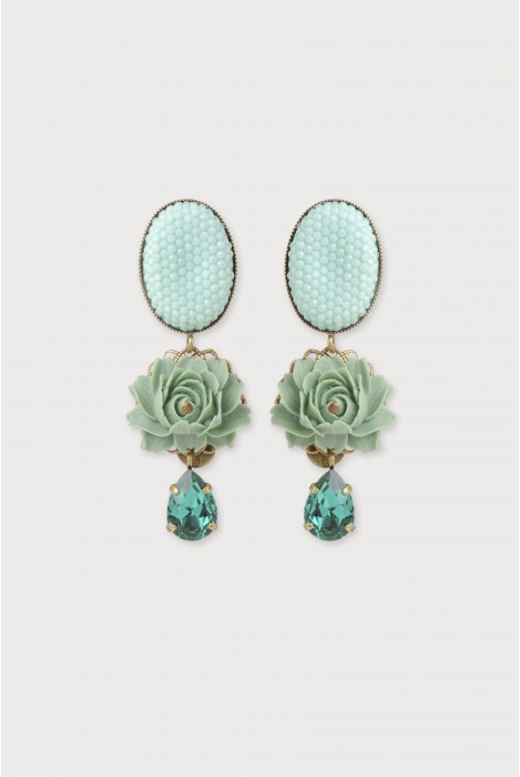 Boucles d'oreilles diva émeraude