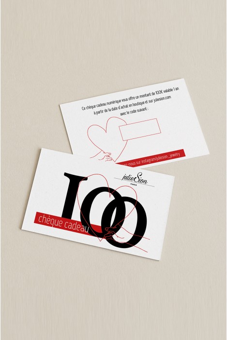 chèque cadeau julie sion 100€