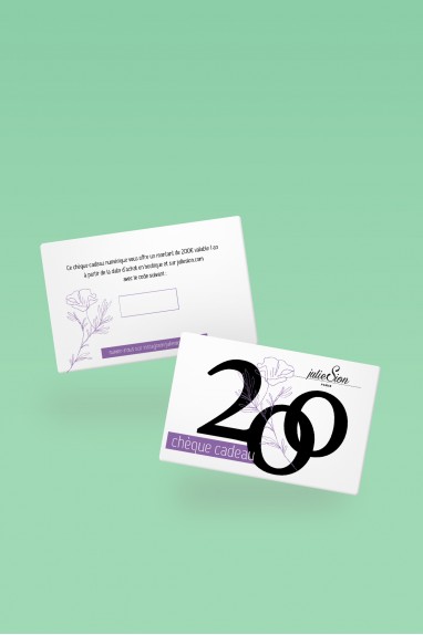 Chèque cadeau Julie Sion d'une valeur de 200 euros