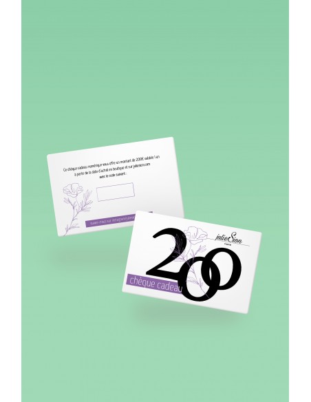 200 € Printed gift card