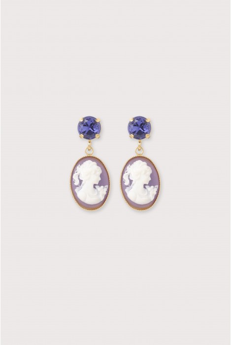 EARRING CAMEO MINI STRASS