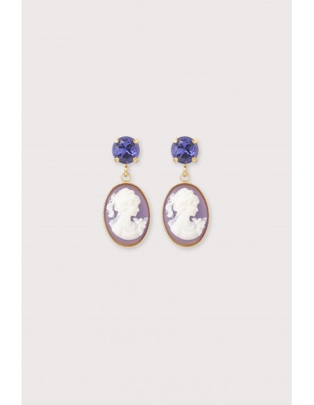 EARRING CAMEO MINI STRASS