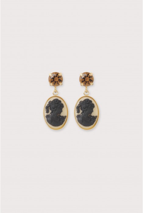 EARRING CAMEO MINI STRASS