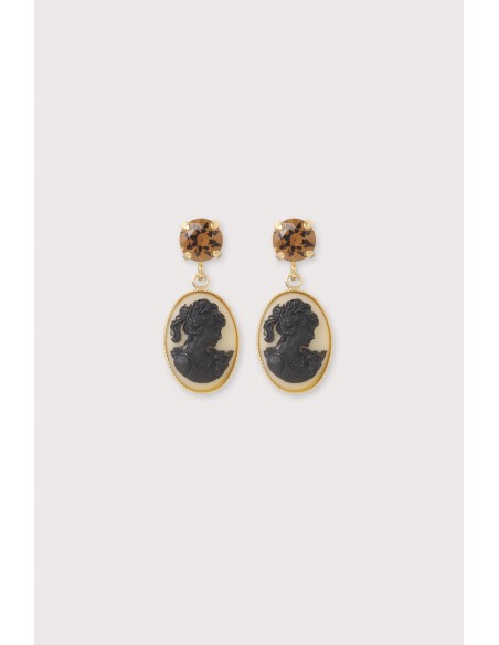 EARRING CAMEO MINI STRASS