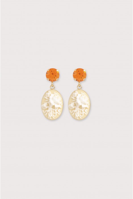 EARRING CAMEO MINI STRASS