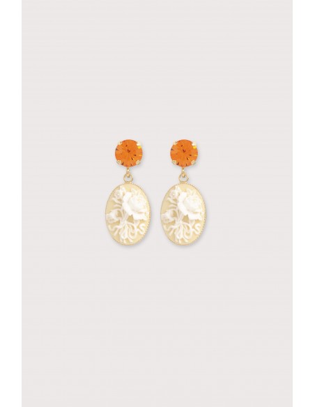 EARRING CAMEO MINI STRASS