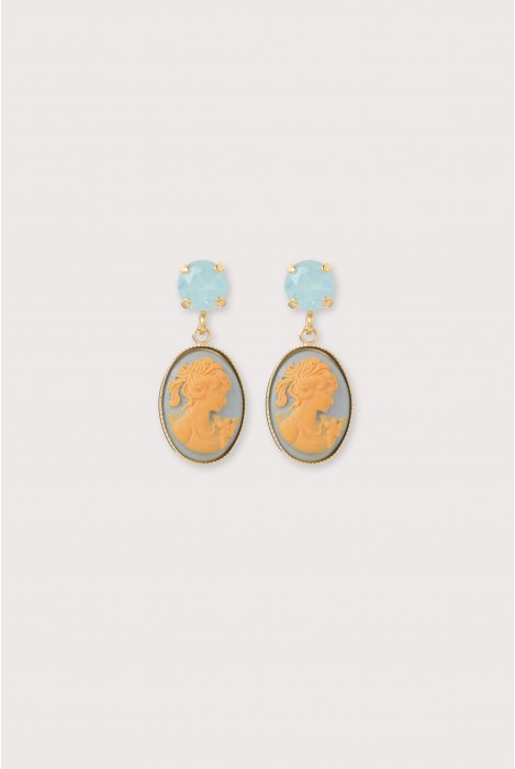 EARRING CAMEO MINI STRASS