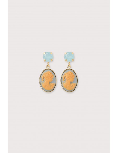 EARRING CAMEO MINI STRASS