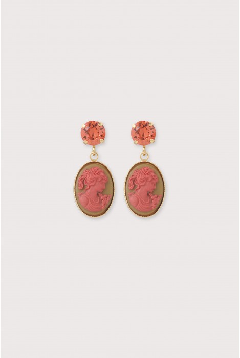EARRING CAMEO MINI STRASS