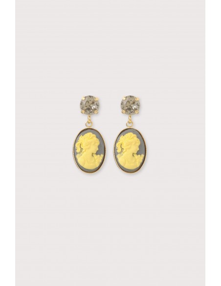 EARRING CAMEO MINI STRASS