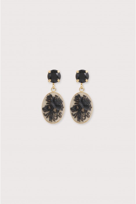EARRING CAMEO MINI STRASS