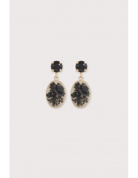 EARRING CAMEO MINI STRASS