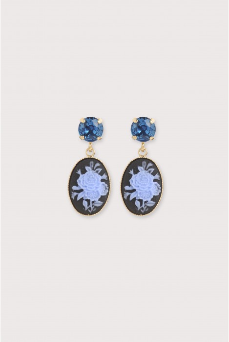 EARRING CAMEO MINI STRASS