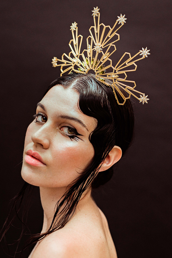 bijou de visage laiton perles strass masque créateur parure créateur